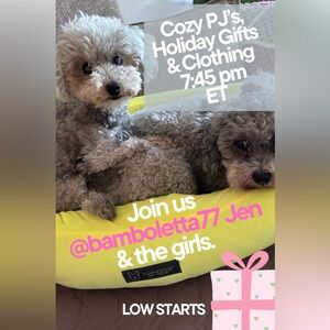 🐩🐩 Tonight (Monday) Night Show at 8:30pm ET. 
@bamboletta77 JEN & the Girls!
